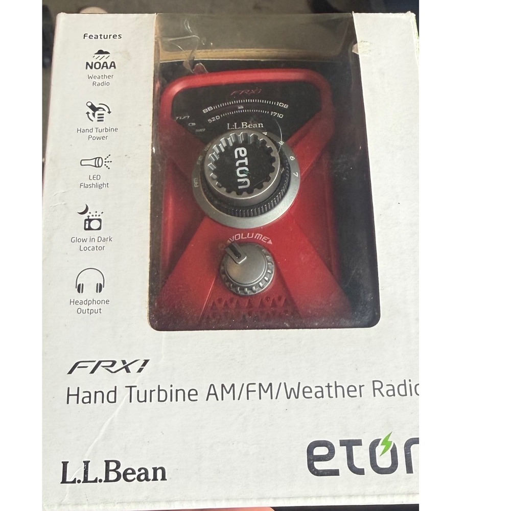 Eton L.L.Bean FRX1 Hand Turbine AM FM Weather Radio NOAA Flashlight NIB